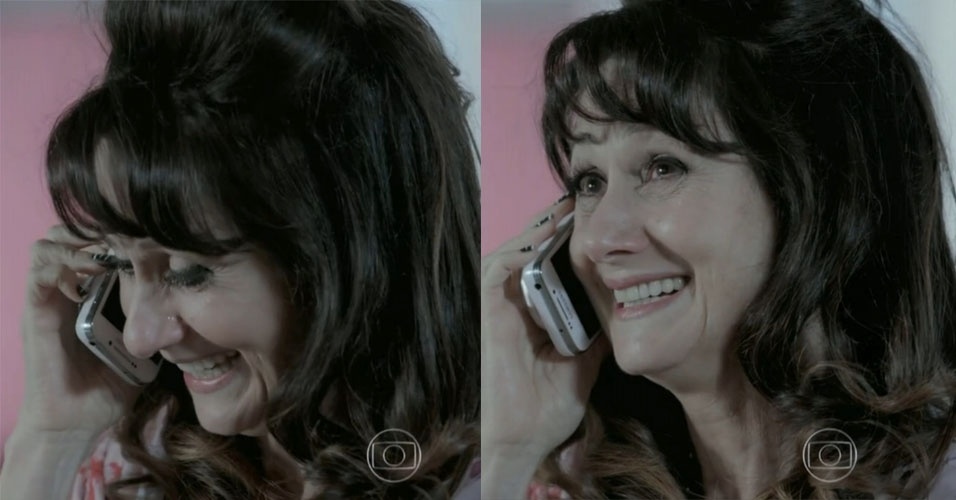 Zezé Polessa não percebeu o erro enquanto gravava (Reprodução/TV Globo)