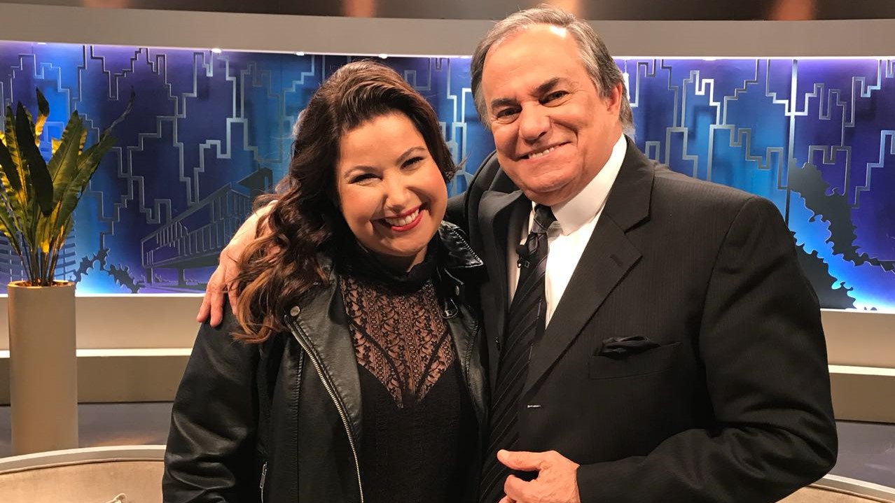 Mariana Xavier e Ronnie Von no Programa Todo Seu