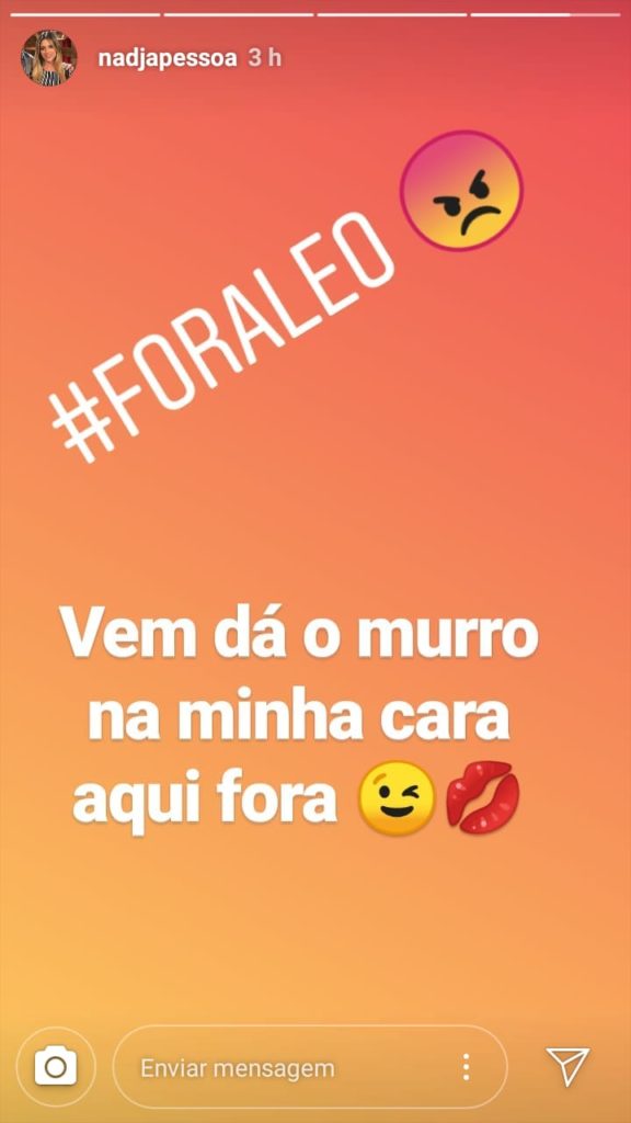 Nadja Pessoa manda recado 
