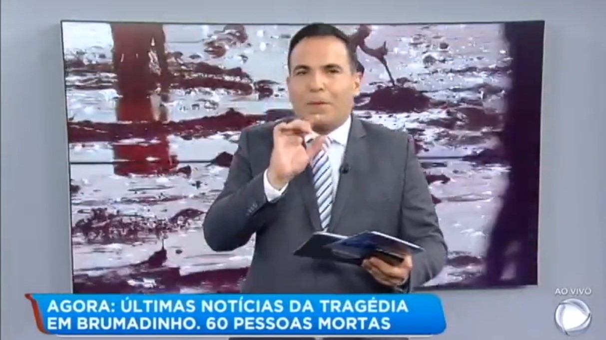 Reinaldo Gottino apresentando o Balanço Geral SP