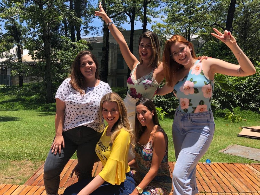 Repórteres BBB 19 Tati Machado, Tatá Dias, Vivian Amorim, Fernanda Keulla e Ana Clara (Foto: Reprodução/Gshow)
