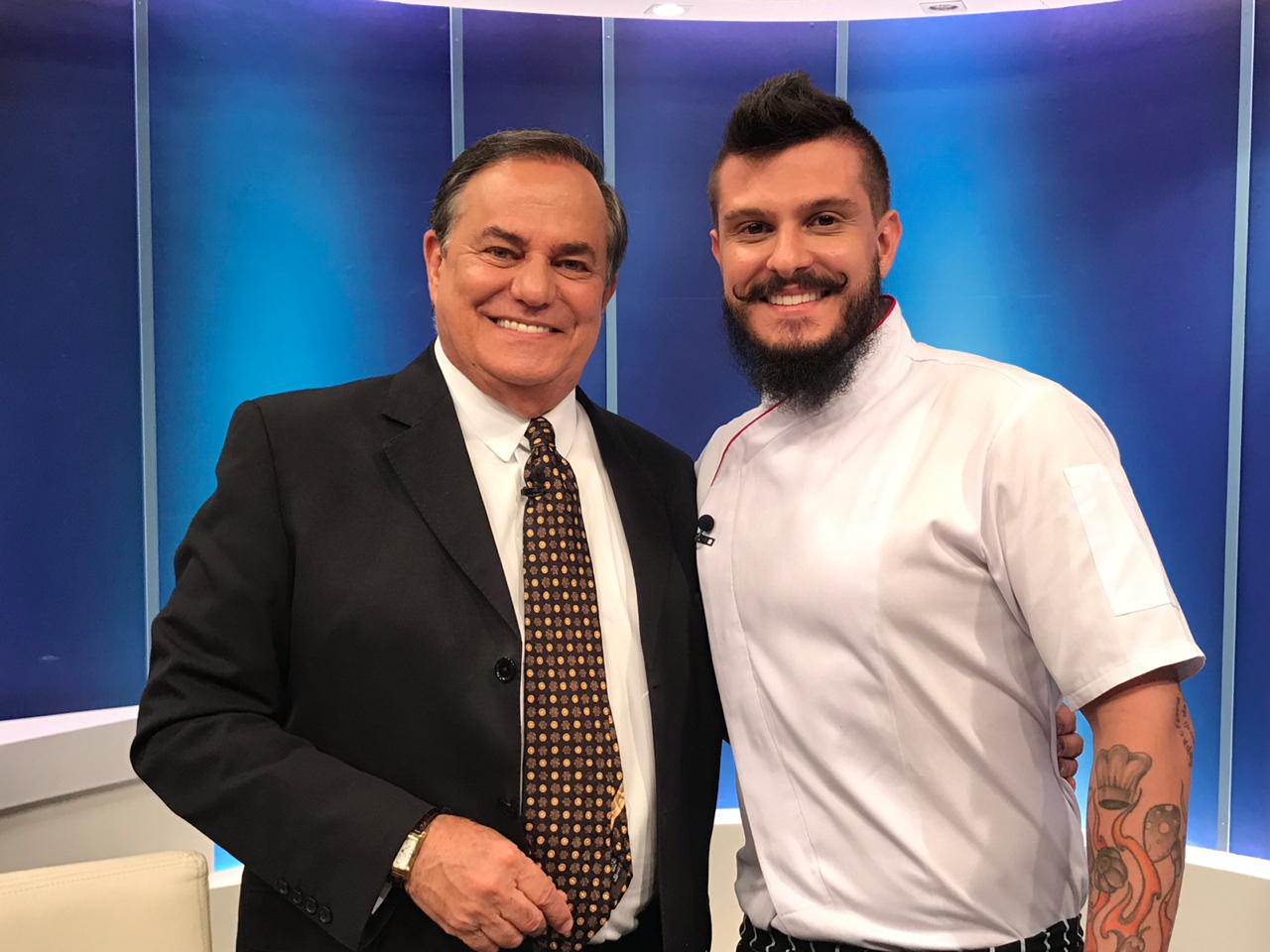 Chef Rafael Lorenti e Ronnie Von no Todo Seu