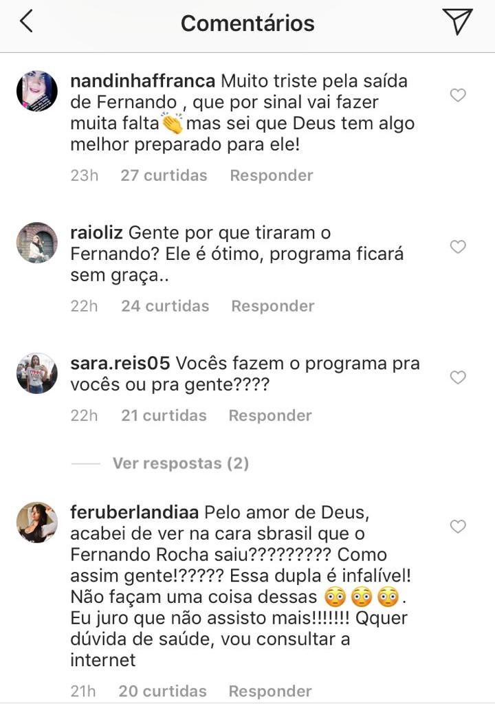 Protesto no Instagram no Bem Estar