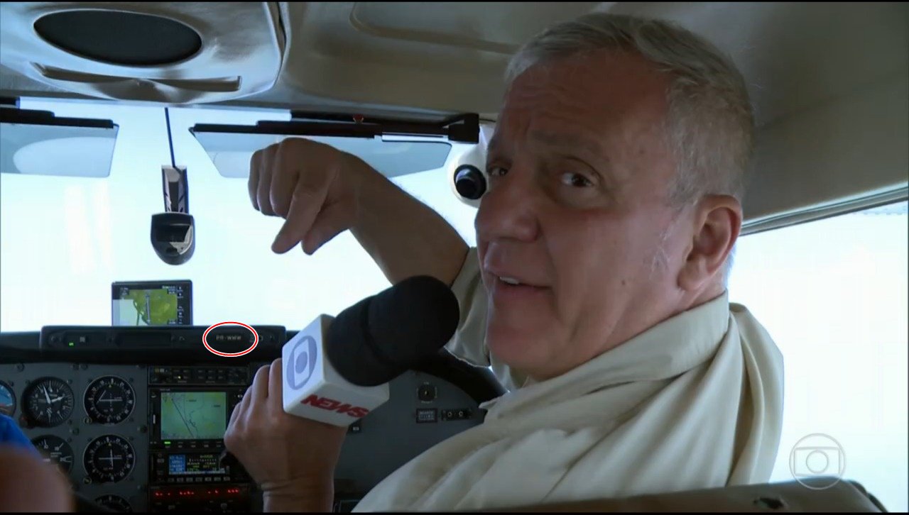 Álvaro Pereira Jr no Fantástico do último domingo (25): aeronave usada em reportagem estava em situação de risco (Reprodução/Globo)