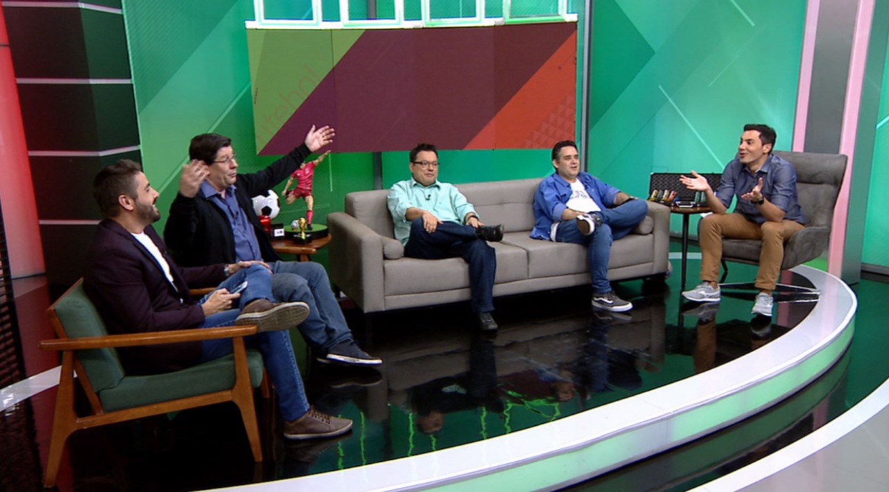 Membros do BB Debate cantaram para promover This is Us, série da Fox (Reprodução/ESPN Brasil)