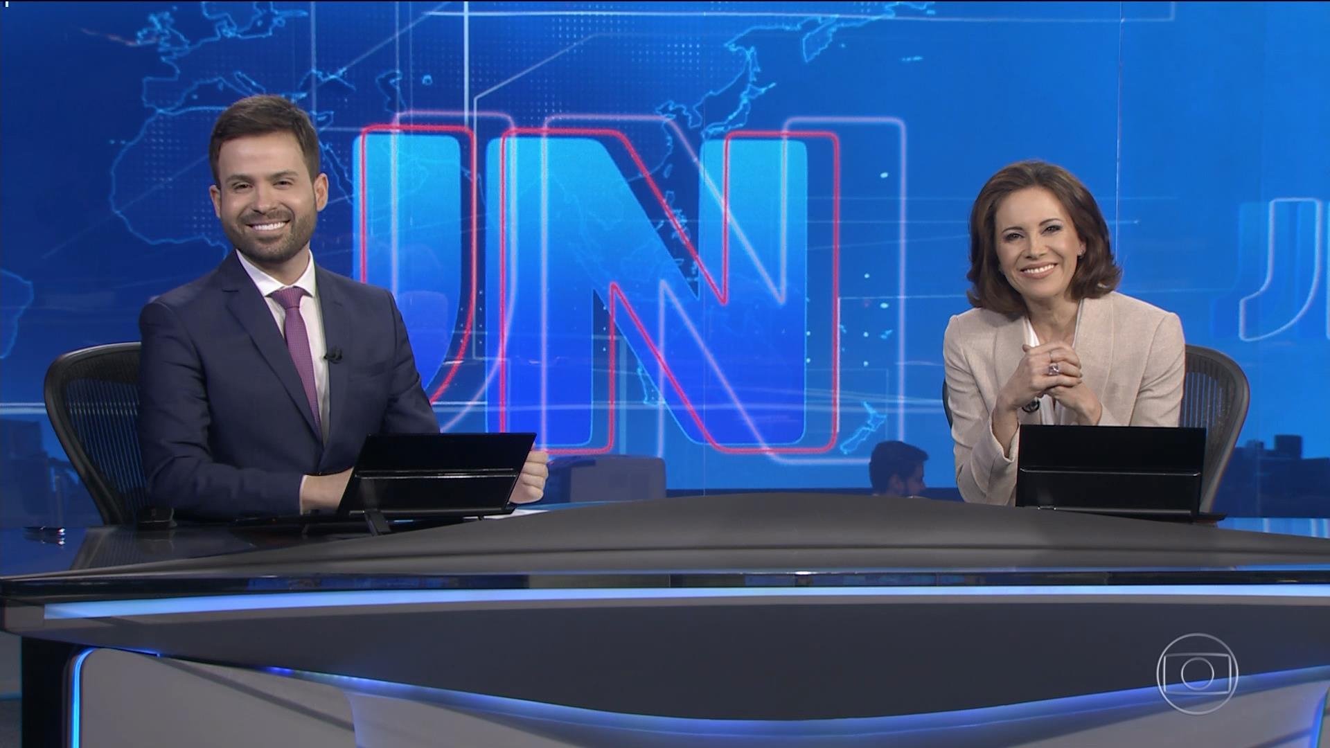 Lyderwan Santos e Lucimar Lescano no Jornal Nacional deste sábado (Reprodução/Globo)