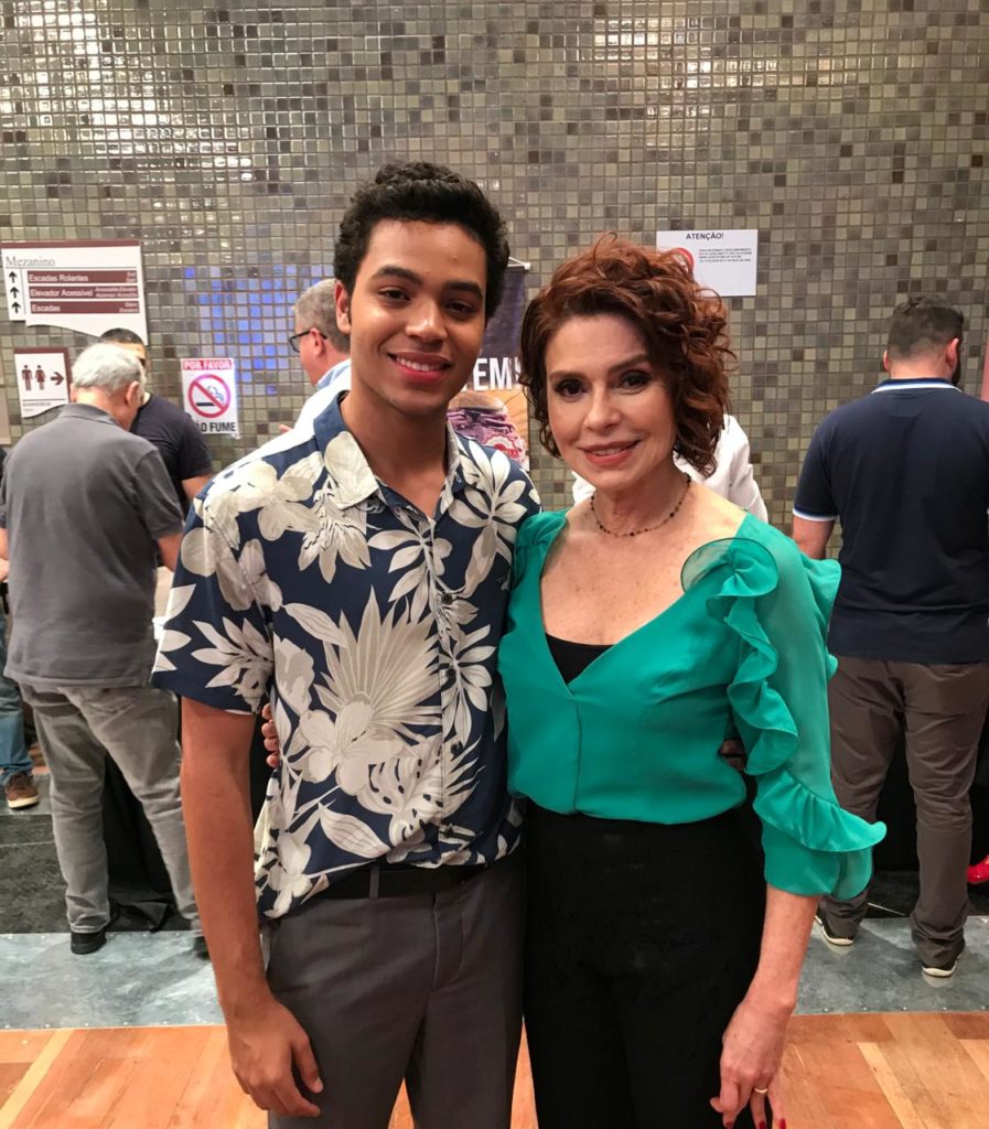 Márcio Elizzio e Françoise Forton durante a coletiva de Amor Sem Igual