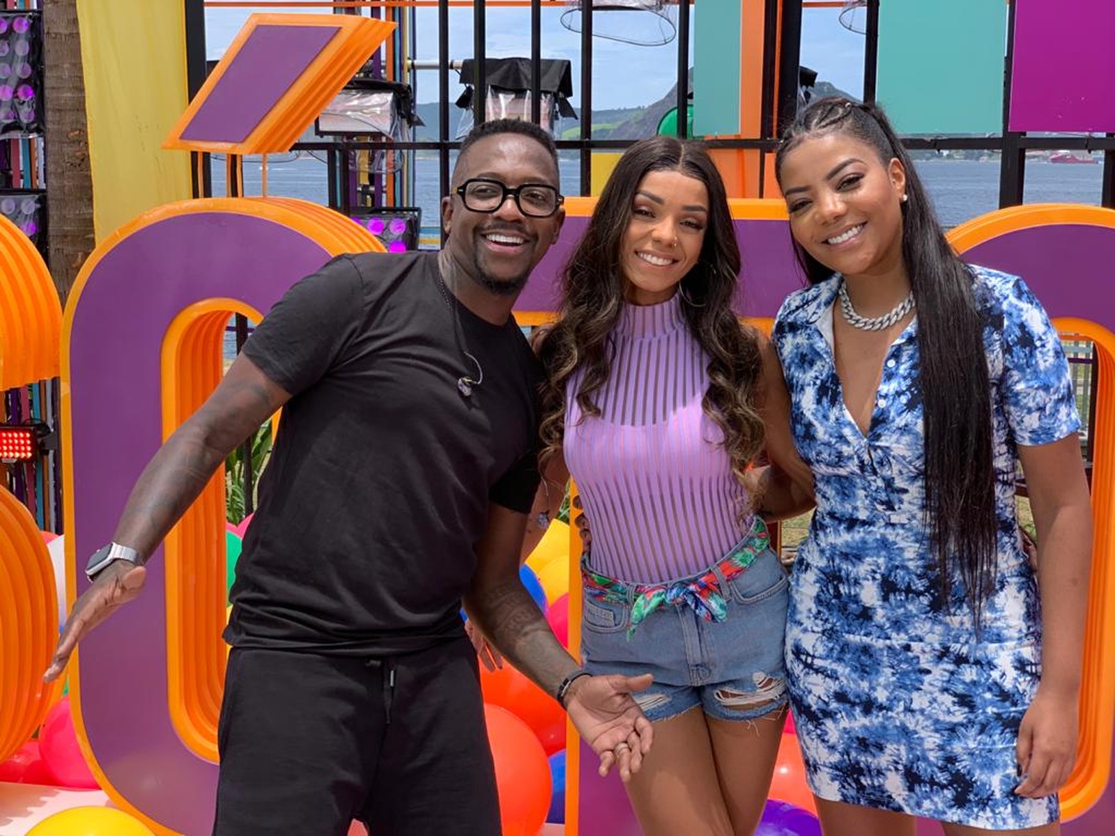 Mumuzinho, Brunna Gonçalves e Ludmilla: namorada da apresentadora atuará nas redes sociais do Só Toca Top Verão, da Globo (Divulgação)