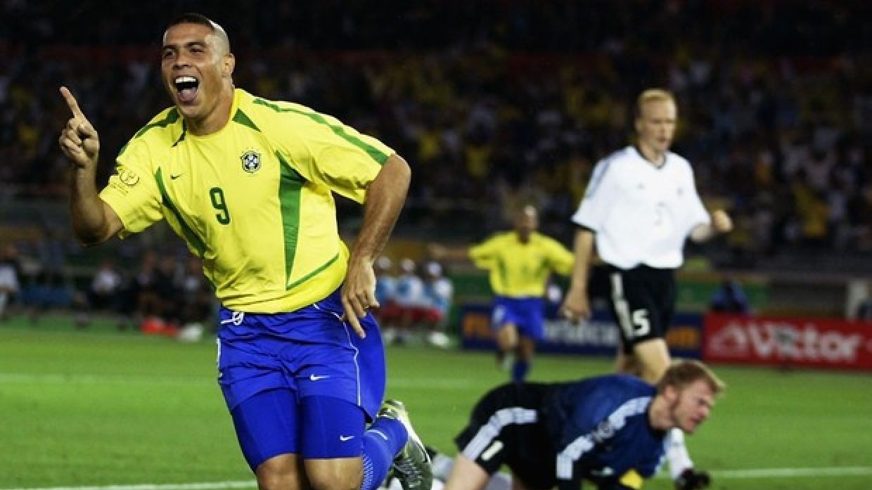 Ronaldo Fenômeno na final da Copa de 2002 (Reprodução)