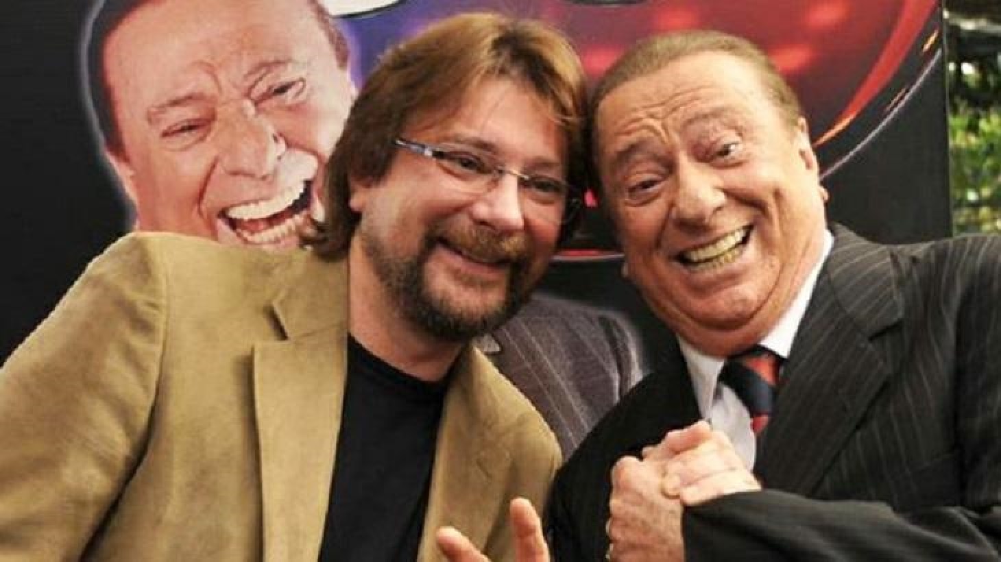 O apresentador Raul Gil e seu filho, Raulzinho (Divulgação / SBT)