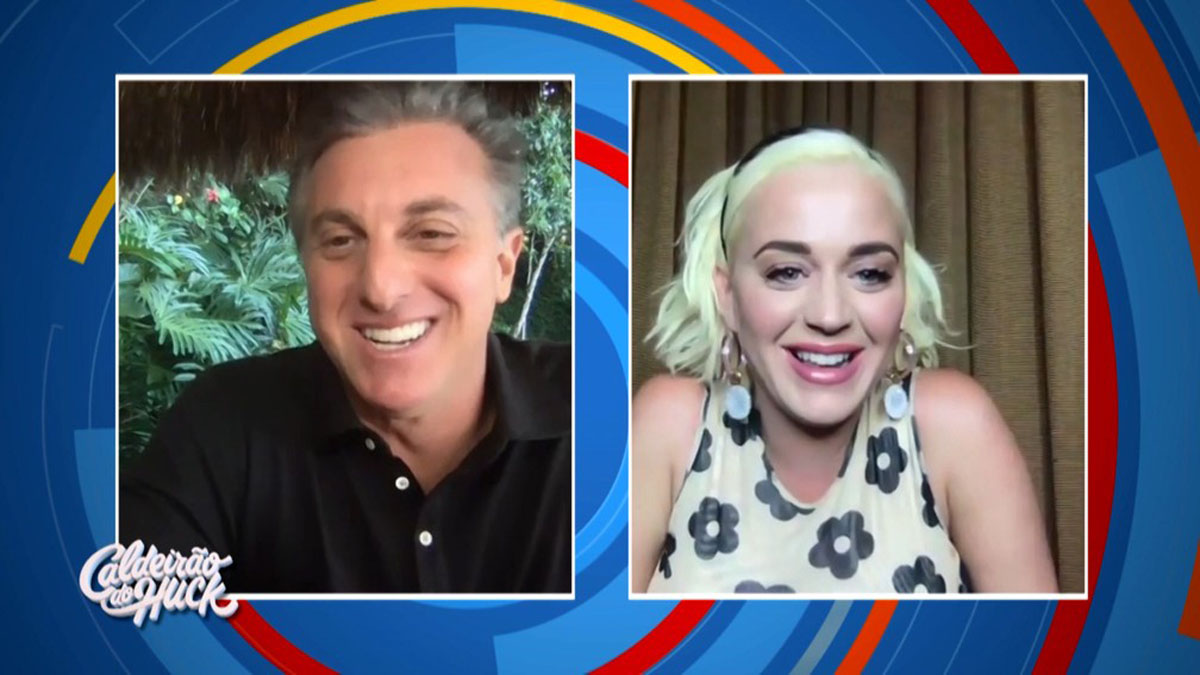 Luciano Huck e Katy Perry no Caldeirão do Huck