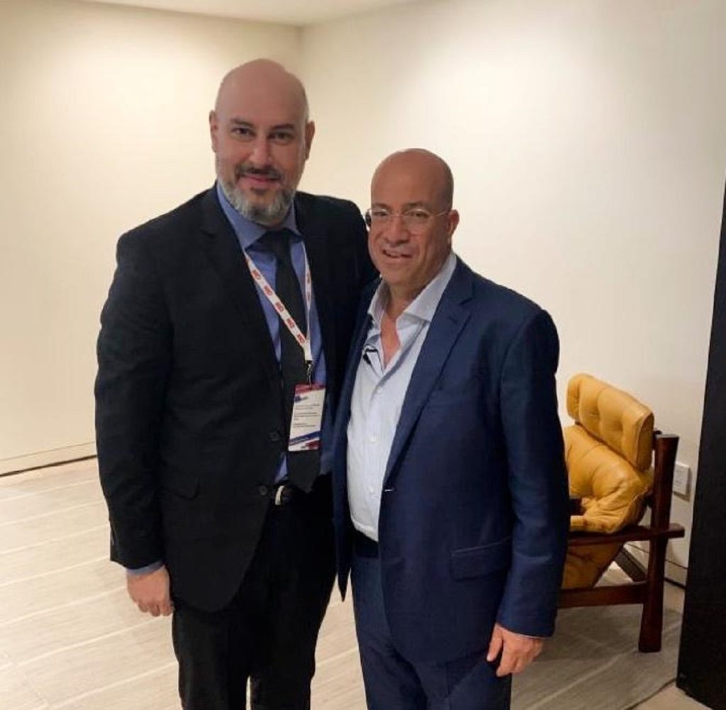 Douglas Tavolaro e Jeff Zucker, CEO da CNN Brasil e da CNN global, respectivamente