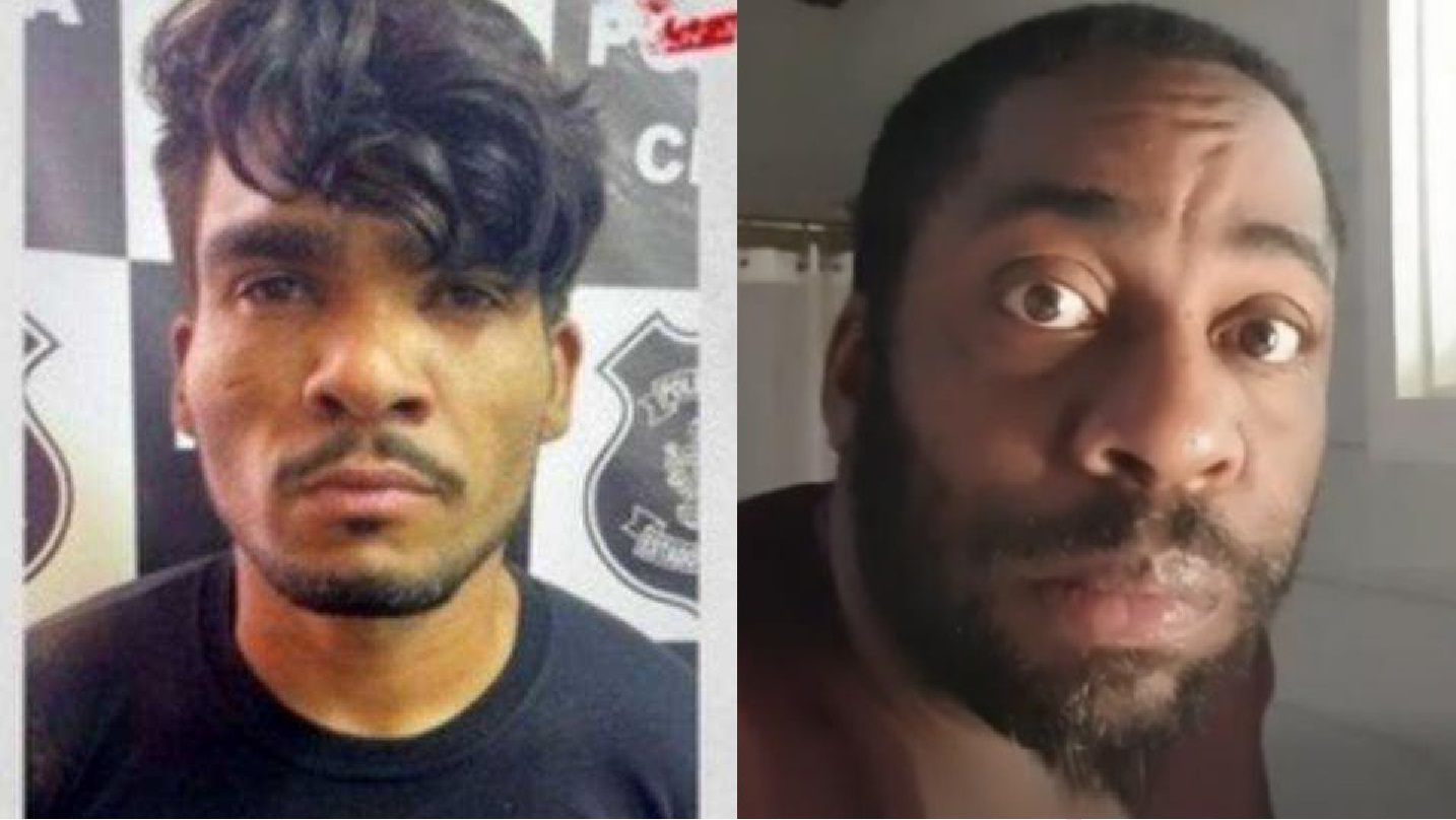 O assassino em série Lázaro Barbosa (à esquerda) e o ator Lázaro Ramos (à direita) (Reprodução)