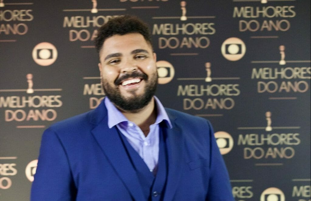 Paulo Vieira nos bastidores do 'Doming&atilde;o' (Divulga&ccedil;&atilde;o)