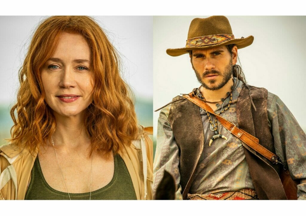 Irma (Camila Morgado) e Trindade (Gabriel Sater) de Pantanal