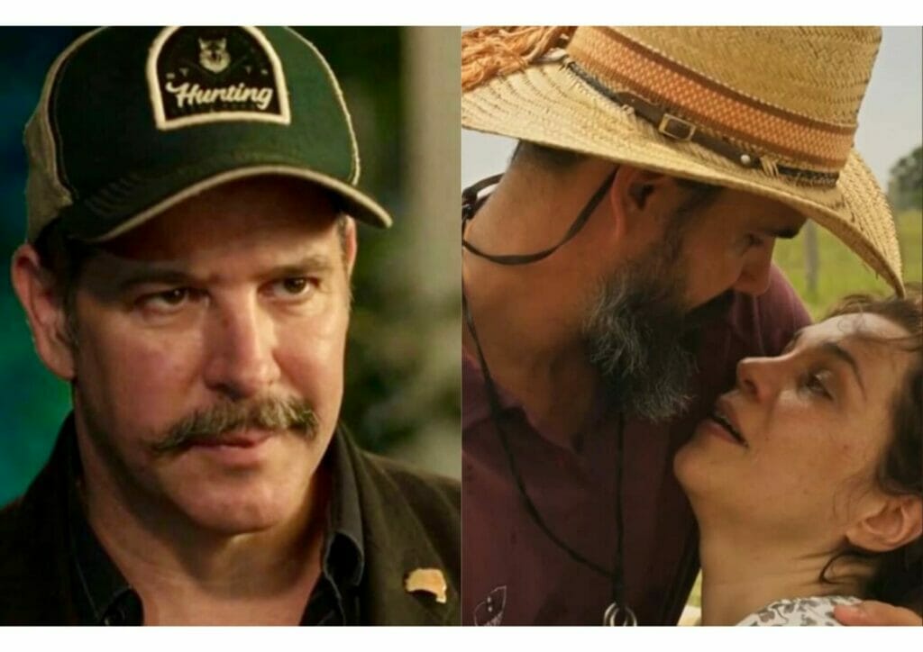Tenório (Murilo Benício), Alcides (Juliano Cazarré) e Maria Bruaca (Isabel Teixeira) em Pantanal
