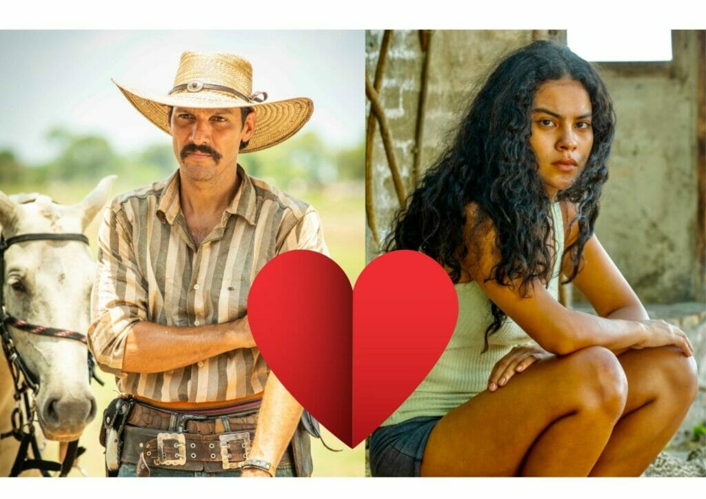 Tib&eacute;rio (Guito) e Muda (Bella Campos) em Pantanal