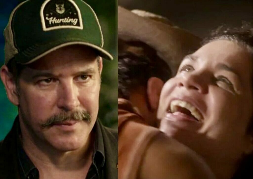 Ten&oacute;rio (Murilo Ben&iacute;cio), Maria Bruaca (Isabel Teixeira) e Levi (Leandro lima) em Pantanal