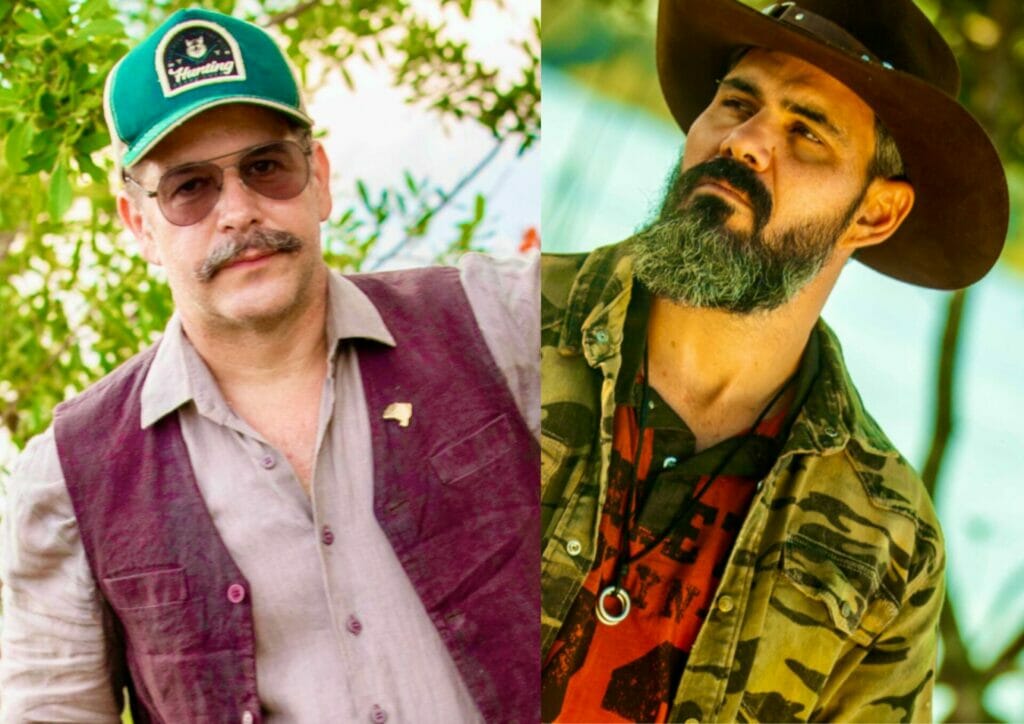 Tenório (Murilo Benício) e Alcides (Juliano Cazarré) em Pantanal
