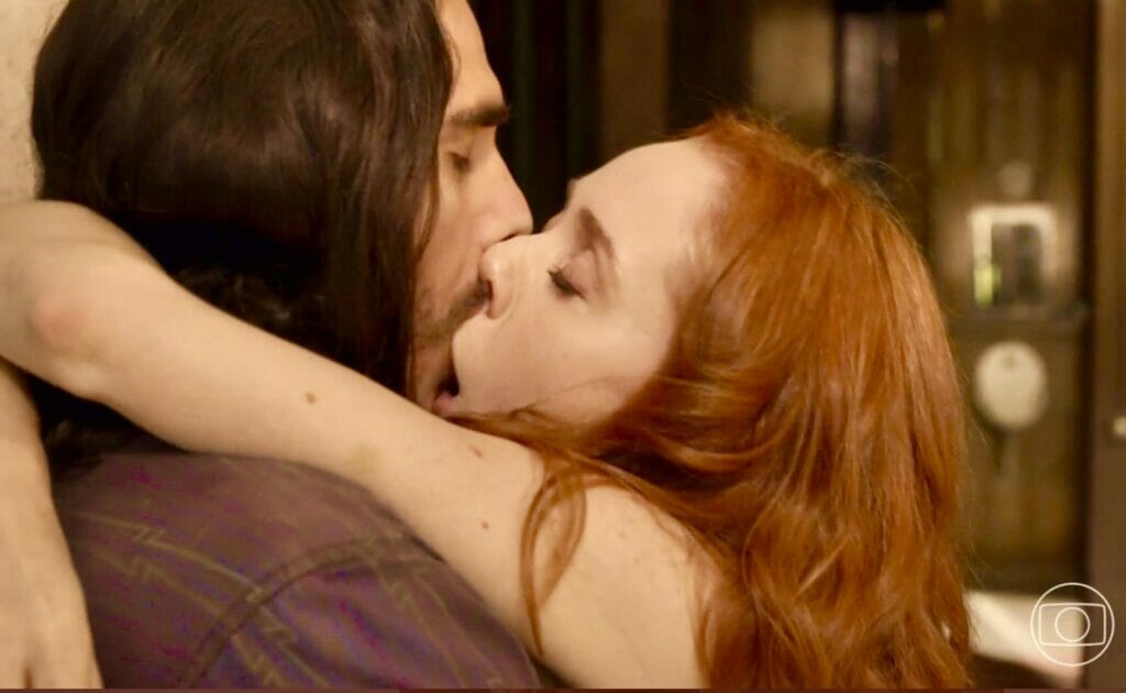 Irma (Camila Morgado) e Trindade (Gabriel Sater) em Pantanal