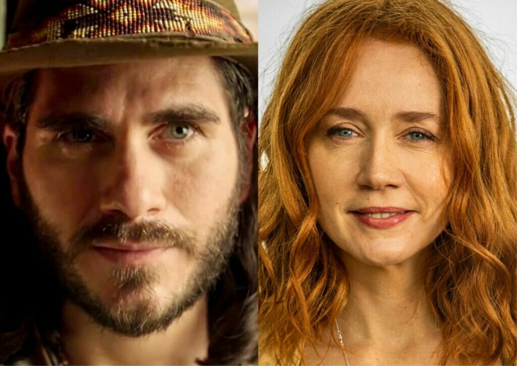 Trindade (Gabriel Sater) e Irma (Camila Morgado) em Pantanal