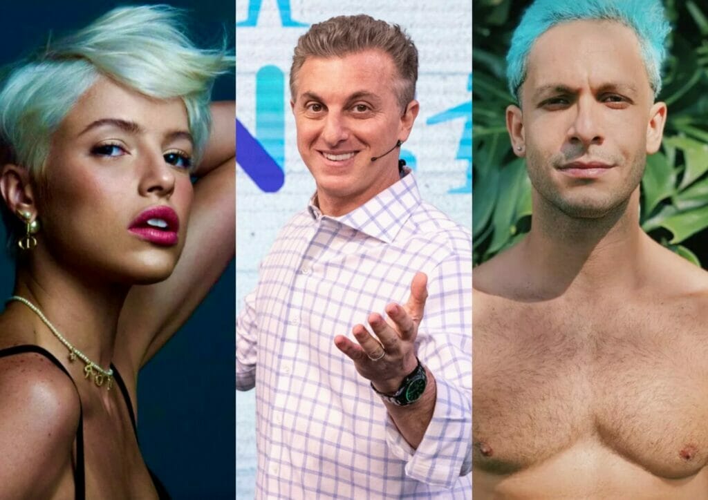 Agatha Moreira, Luciano Huck e Rainer Cadete