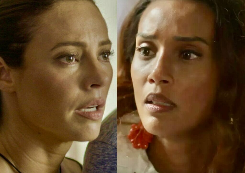 Pat (Paolla Oliveira) e Clarice (Taís Araújo) em Cara e Coragem