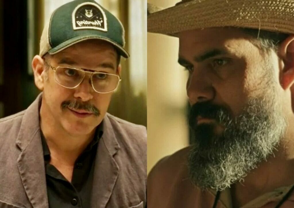 Tenório (Murilo Benício) e Alcides (Juliano Cazarré) em Pantanal