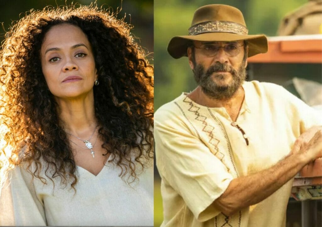 Zuleica (Aline Borges) e Eug&ecirc;nio (Almir Sater) em Pantanal