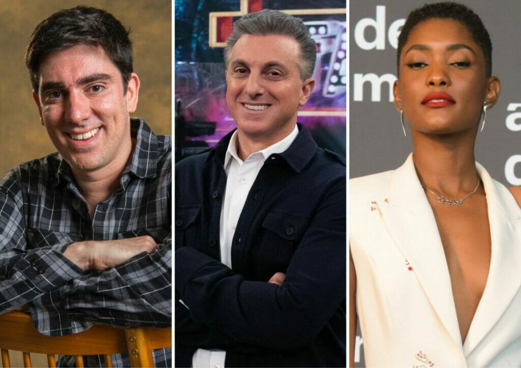 Marcelo Adnet, Luciano Huck e Erika Januza