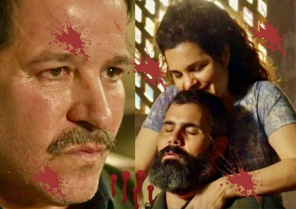 Ten&oacute;rio (Murilo Ben&iacute;cio), Maria Bruaca (Isabel Teixeira) e Alcides (Juliano Cazarr&eacute;) em Pantanal