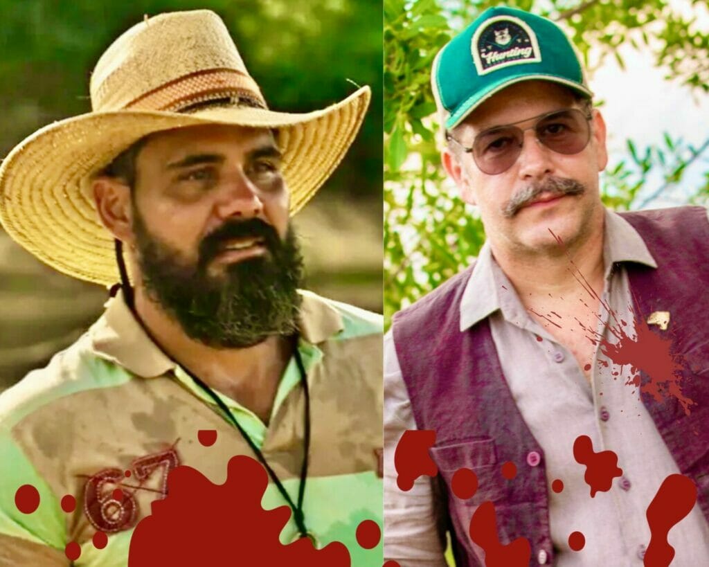 Alcides (Juliano Cazarré) e Tenório (Murilo Benício) em Pantanal