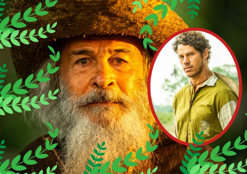 Velho do Rio (Osmar Prado) e Tadeu (José Loreto) de Pantanal