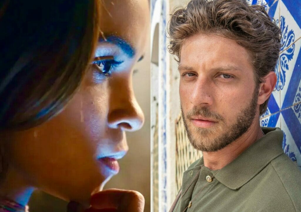 Brisa (Lucy Alves) e Ari (Chay Suede) em Travessia