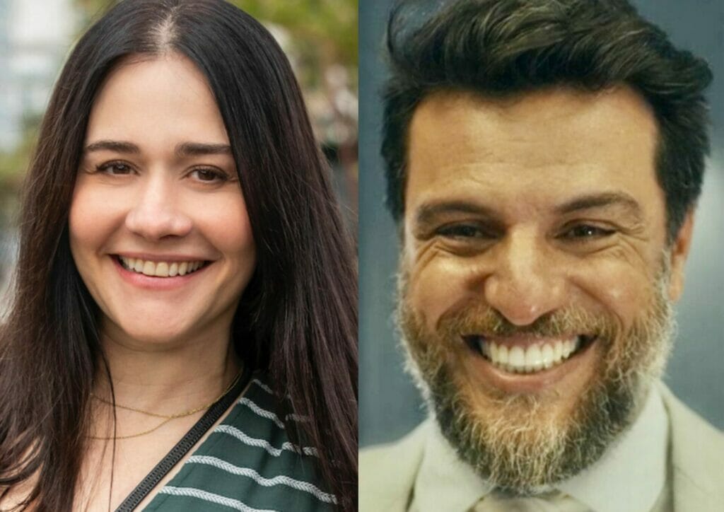 Guida (Alessandra Negrini) e Moretti (Rodrigo Lombardi) em Travessia