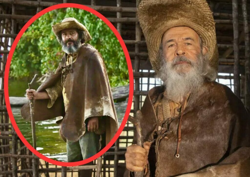 Velho do Rio (Osmar Prado) e José Leôncio (Marcos Palmeira) em Pantanal