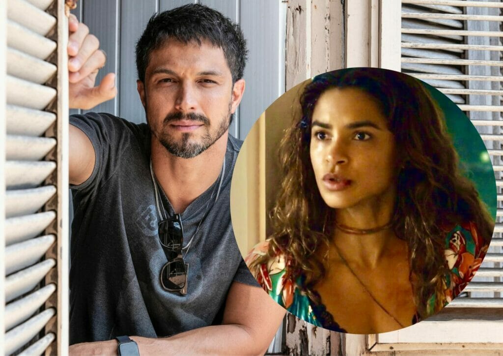 Oto (Romulo Estrela) e Brisa (Lucy Alves) em Travessia