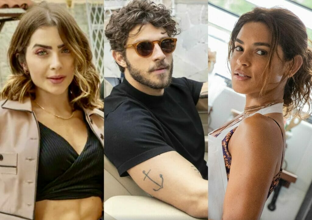 Chiara (Jade Picon), Ari (Chay Suede) e Brisa (Lucy Alves) em Travessia