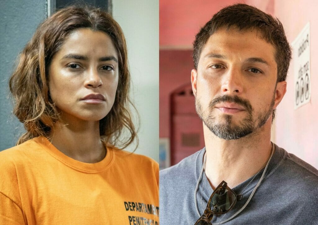 Brisa (Lucy Alves) e Oto (Romulo Estrela) em Travessia