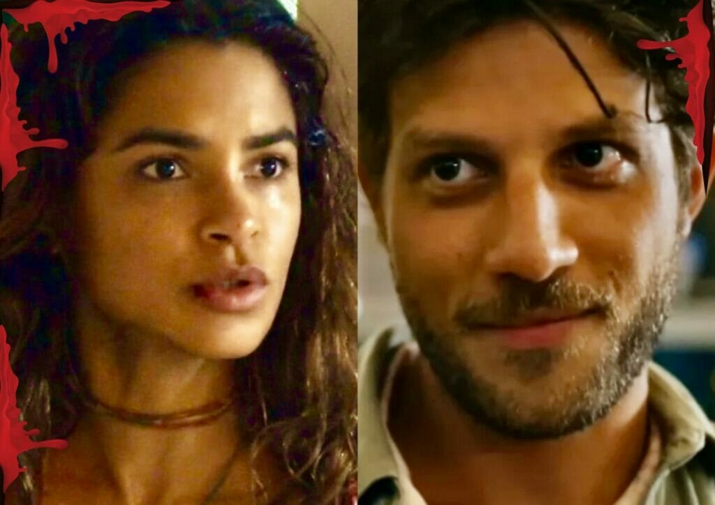 Ari (Chay Suede) e Brisa (Lucy Alves) em Travessia