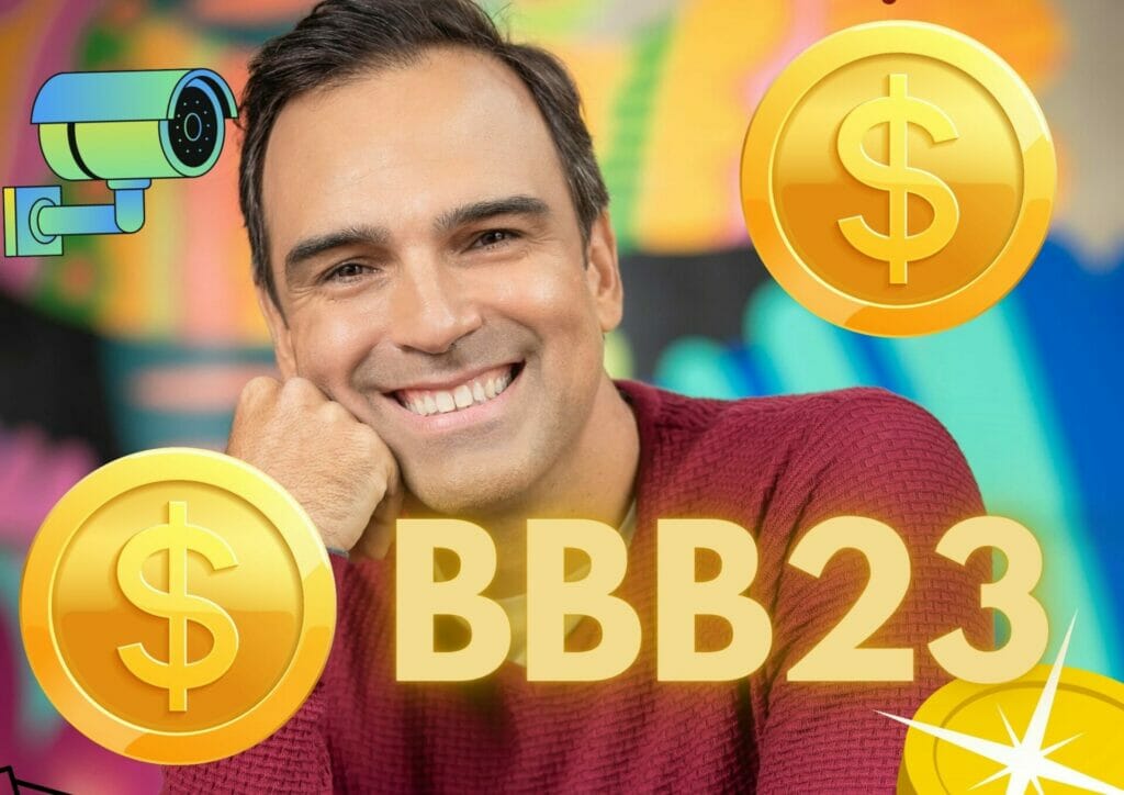 Tadeu Schmidt nos bastidores do BBB 23