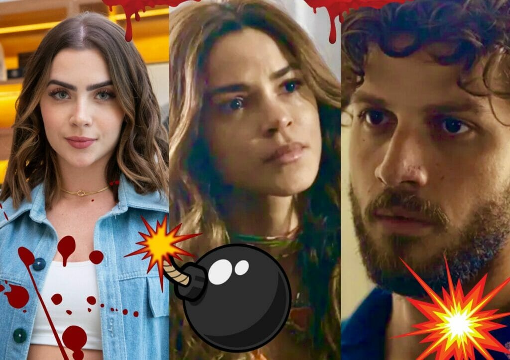 Chiara (Jade Picon), Brisa (Lucy Alves) e Ari (Chay Suede) em Travessia