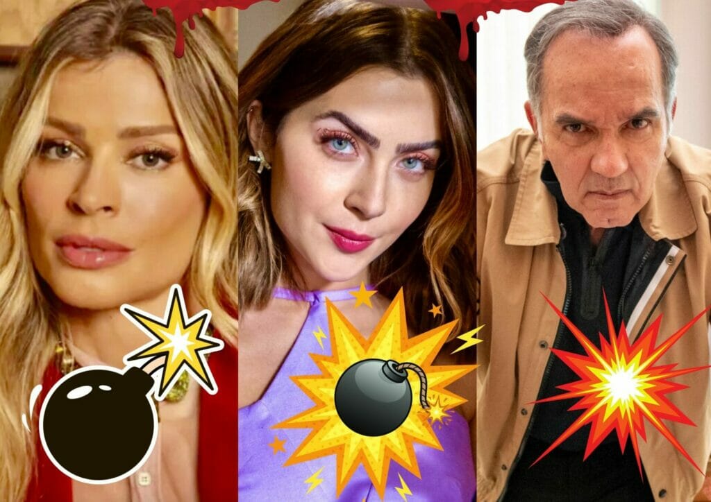 D&eacute;bora (Grazi Massafera), Chiara (Jade Picon) e Guerra (Humberto Martins) em Travessia