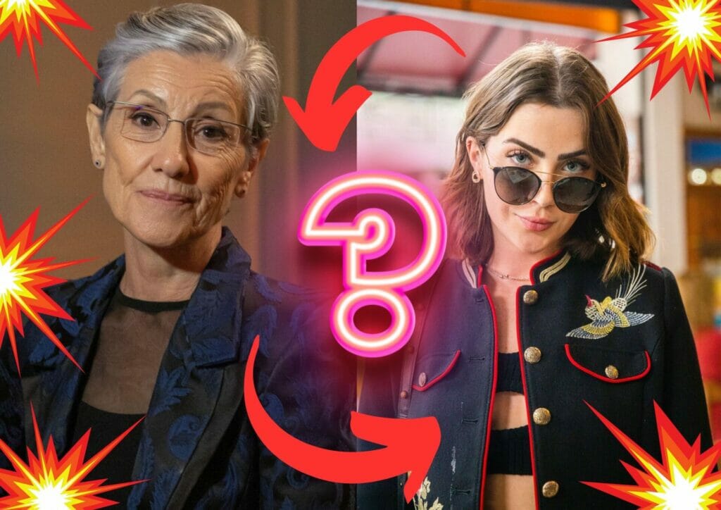 Cidália (Cássia Kis) e Chiara (Jade Picon) em Travessia