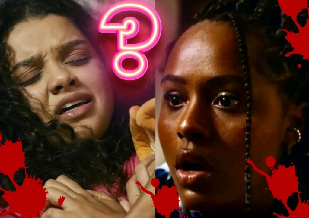 Karina (Danielle Ol&iacute;mpia) e Isa (Duda Santos) em Travessia