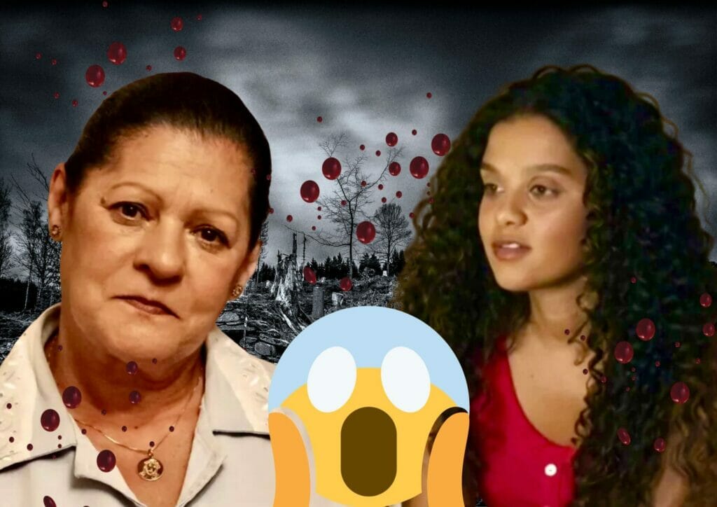 Creusa (Luci Pereira) e Karina (Danielle Olímpia) em Travessia