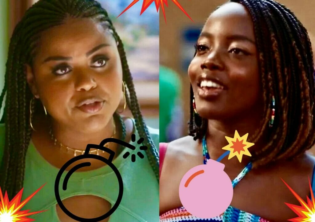 Kate (Clara Moneke) e Bruna (Carla Cristina Cardoso) em Vai na Fé