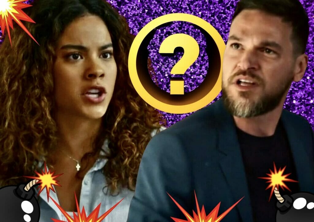 Theo (Emílio Dantas) e Jenifer (Bella Campos) em Vai na Fé