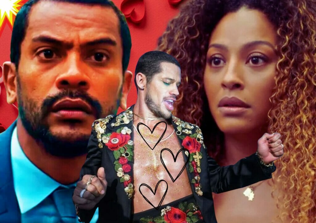 Ben (Samuel de Assis), Sol (Sheron Menezzes) e Lui (José Loreto) de Vai na Fé