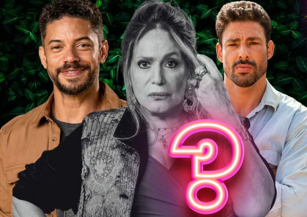 Cândida (Susana Vieira), Caio (Cauã Reymond) e Jonatas (Paulo Lessa) em Terra e Paixão